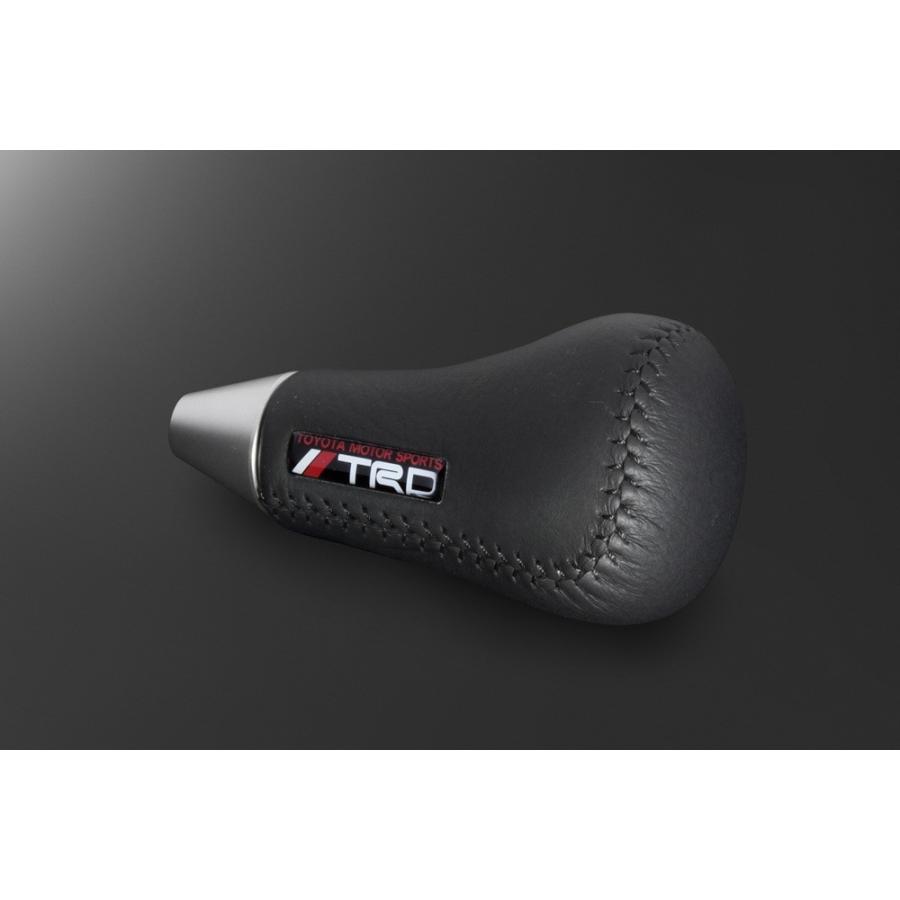 TRD 【TRD/ティーアールディー】 本革巻 シフトノブ ブラック M8×1.25