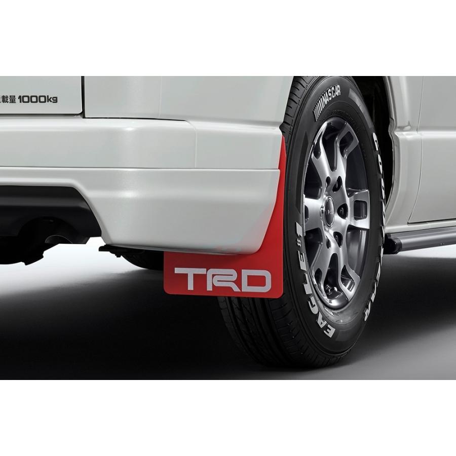 TRD/ティーアールディー】 マッドフラップ レッド トヨタ ハイエース