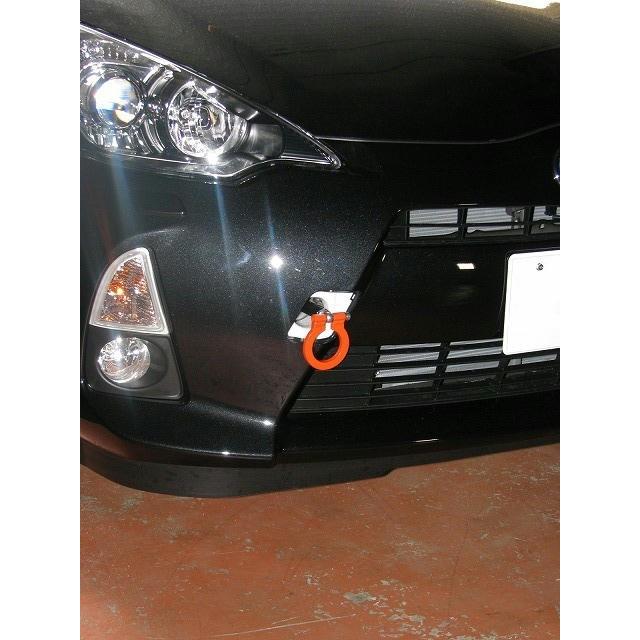 【KAWAI WORKS/カワイ製作所】 牽引フック(Racing hook) フロント 可倒Type トヨタ アクア NHP10 [TY1330-RFF-88]