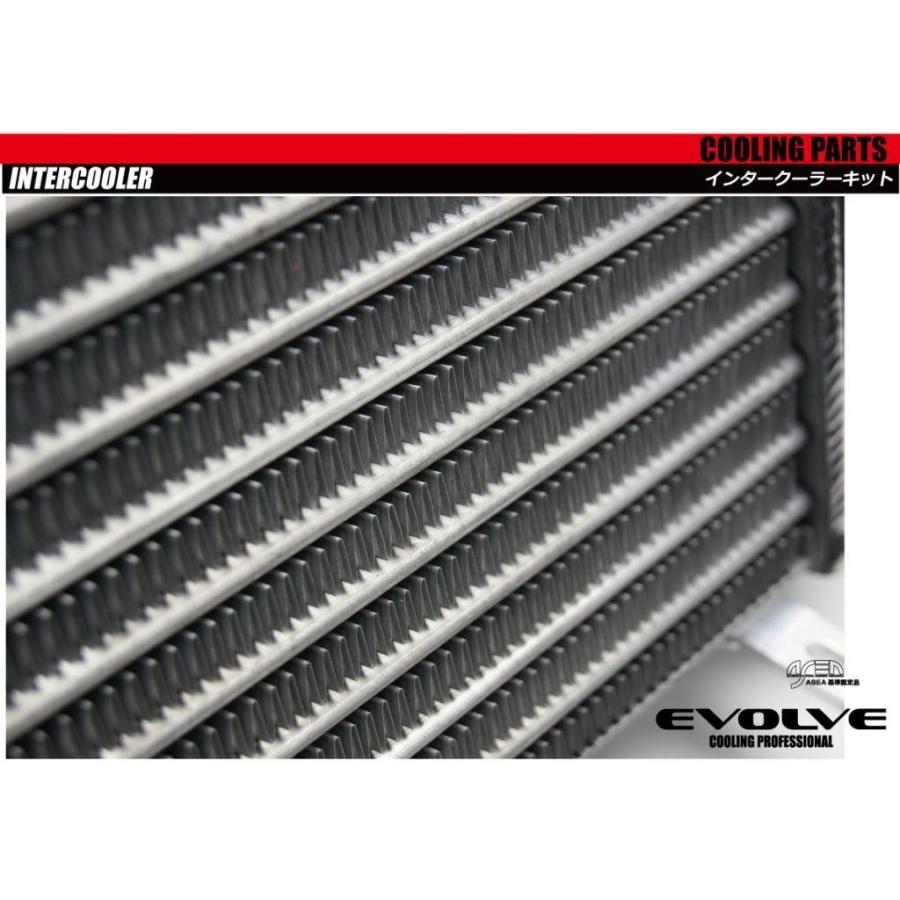エヴォルブインタークーラーキット 72mm厚 spec.R ホース:黒 バンド:スプリングクランプ スバル インプレッサ GC8 [HP3ICE-S0104]