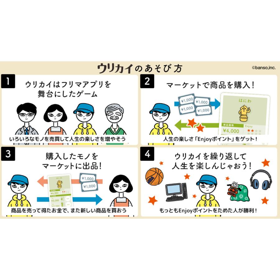 ウリカイ / バンソウ　ボードゲーム　カードゲーム　お買い物　フリマアプリ　大人が楽しい　年末年始