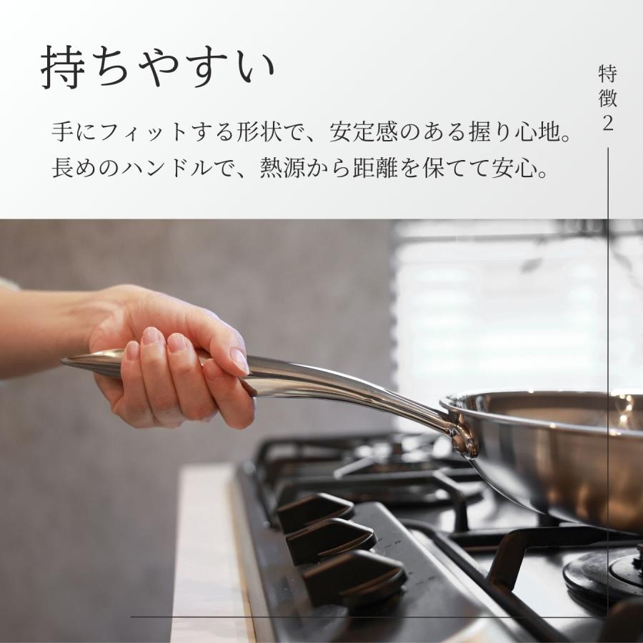 ゼンケン ステンレスフライパン ミラーパン 20cm 日本製 PFASフリー