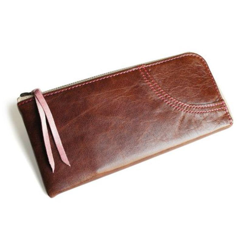 パッカパッカ Pacca Pacca 日本製 その他財布 本革 馬革 レディース 薄型 レディース ヴィレッジセブンのパッカパッカ 長財布 ナチュラル カラフル ジッパー ファスナー ヴィレッジセブン L字 薄い 公式直販店