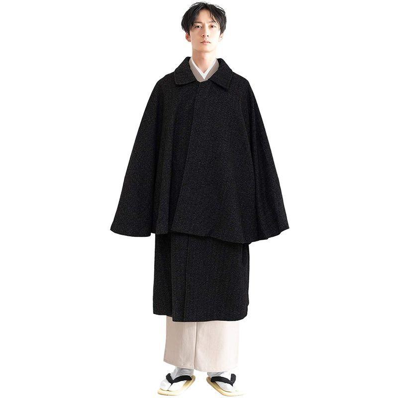 トンビ キョウエツ 和装コート トンビ インバネス 二重回し ウール混生地 新素材 メンズ Ll ヘリンボーン だけでなく Magneticmro Com