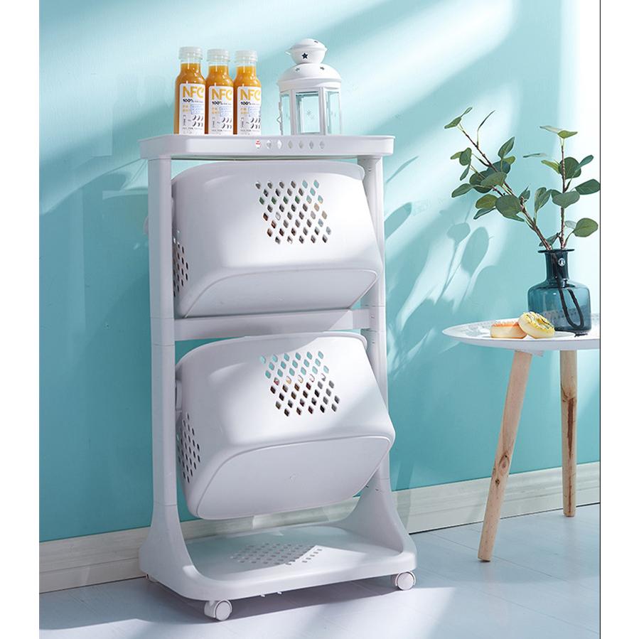 キッチンツール 野菜かご 水切りかご 可動式収納ラック 野菜ストッカー 多機能 キッチン収納 キッチンボード スペース有効活用 2層 Cfgj 119 ビレッジスリー ヤフー店 通販 Yahoo ショッピング