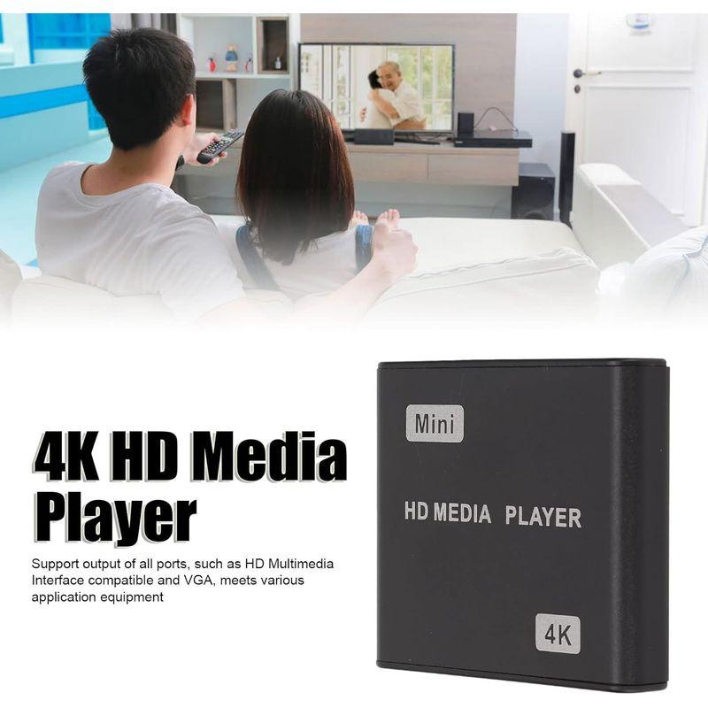 アルミニウム合金 4K HD メディア プレーヤー MPEG 1/2/4、H.264 ミニ ストリーミング メディア プレーヤー リモコン付｜villageused｜08