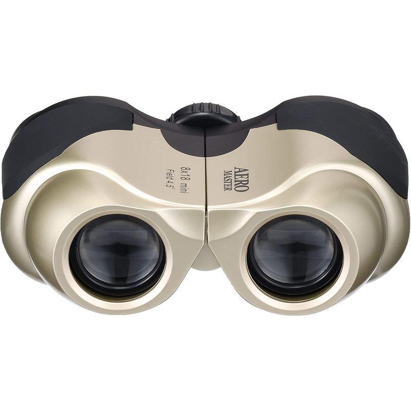 Kenko 双眼鏡 AERO MASTER 8×18 mini ポロプリズム式 8倍 18口径 軽量コンパクト ゴールド 97613｜villageused｜04