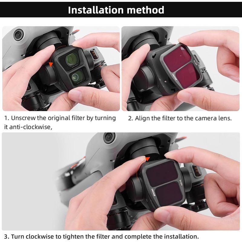 BRDRC AIR NDフィルター3点セット 6個パック - UV CPL 16 32 64 128 NDPLフィルター DJI Mavic｜villageused｜05