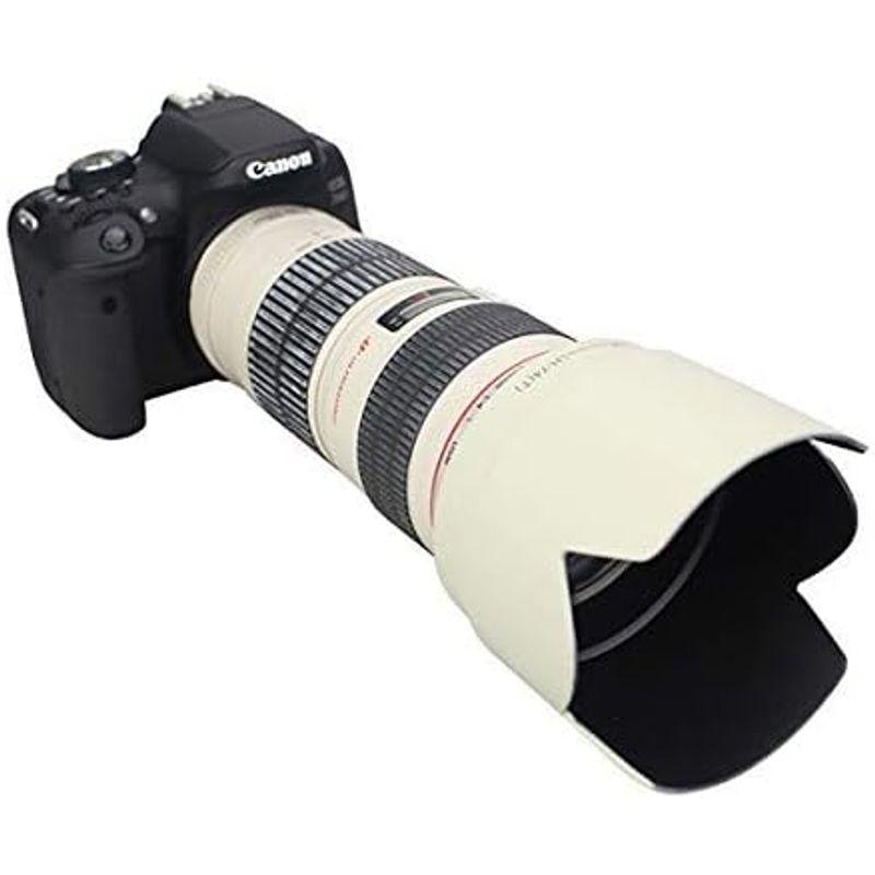 JJC製品 花形 キャノン レンズフード ET-74 互換品 EF70-200mm F4L IS 対応 ホワイト｜villageused｜09