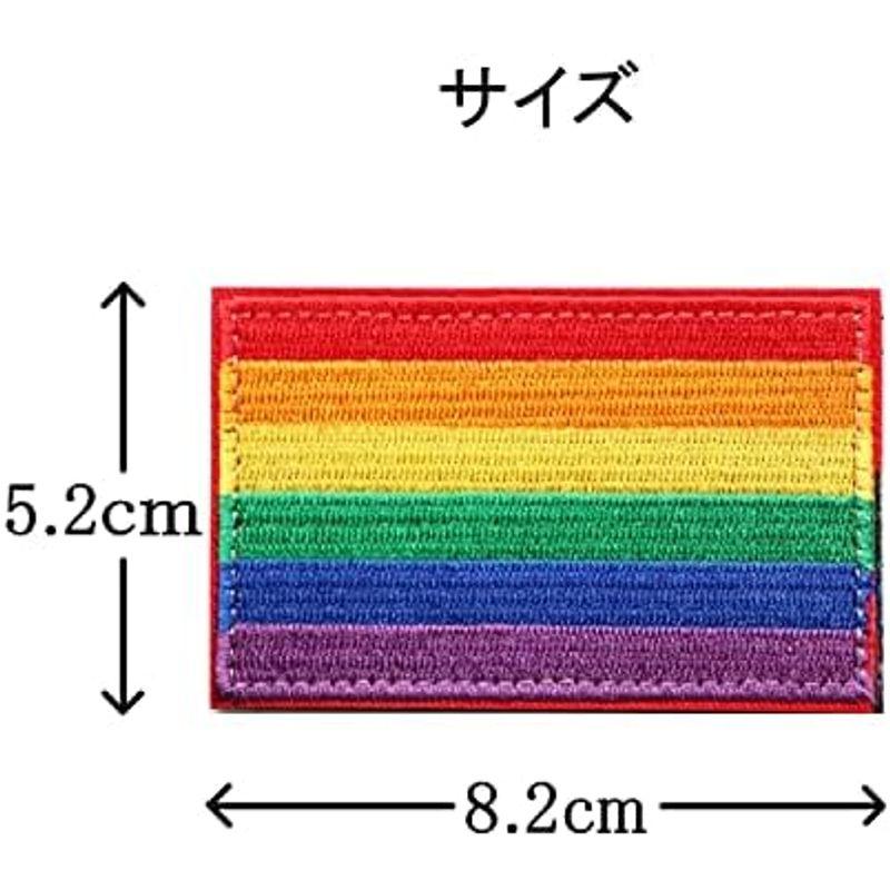 ワッペン LGBT レインボーフラッグ マジックテープ（ベルクロ・面ファスナー）着脱式 ミリタリー サバゲー 刺繍パッチ｜villageused｜05