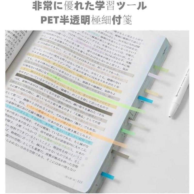 付箋 細い 透明 フィルム インデックス インデックス付箋 フィルムふせん フィルム付箋 ポストイット マイクロ付箋 極細ふせん 5mm*1｜villageused｜05