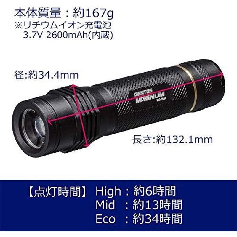GENTOS(ジェントス) LED 懐中電灯 USB充電式 明るさ450ルーメン GENTOS(ジェントス) LED 懐中電灯 USB充電式 明るさ450ルーメン