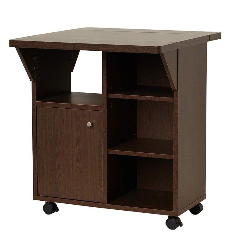 クロシオ キッチンワゴン 幅60cm バタフライ式 キャスター付き