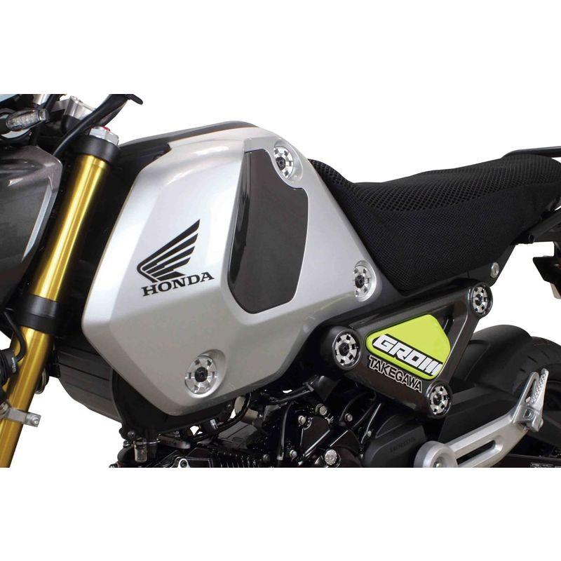 SP武川(TAKEGAWA) アルミ削り出しサイドカラー シルバー 6個入 GROM(JC92)/MSX GROM 09-11-0259_5