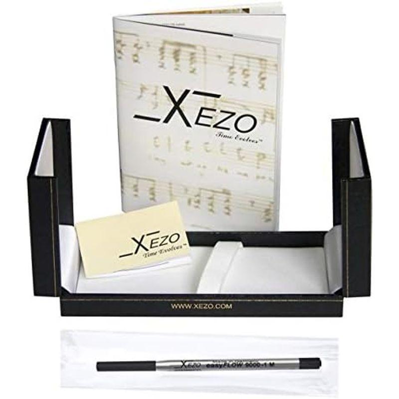 Xezo Incognito シリアルナンバー入り真鍮ボールペン スレートグリーンのラッカー塗り、ダイヤモンドカット刻印。プラチナメッキ。同の画像