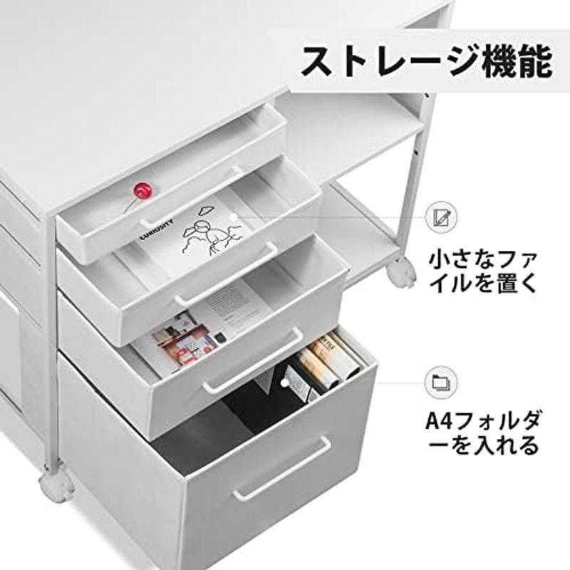 YeTom サイドキャビネット デスクワゴン 樹脂 布製 袖机 層板 YeTom サイドキャビネット デスクワゴン 樹脂 布製 袖机 層板