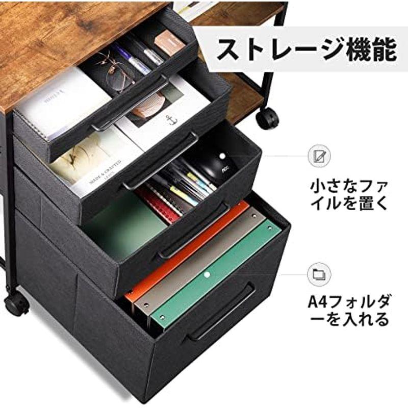 YeTom サイドキャビネット デスクワゴン 樹脂 布製 袖机 層板 YeTom サイドキャビネット デスクワゴン 樹脂 布製 袖机 層板