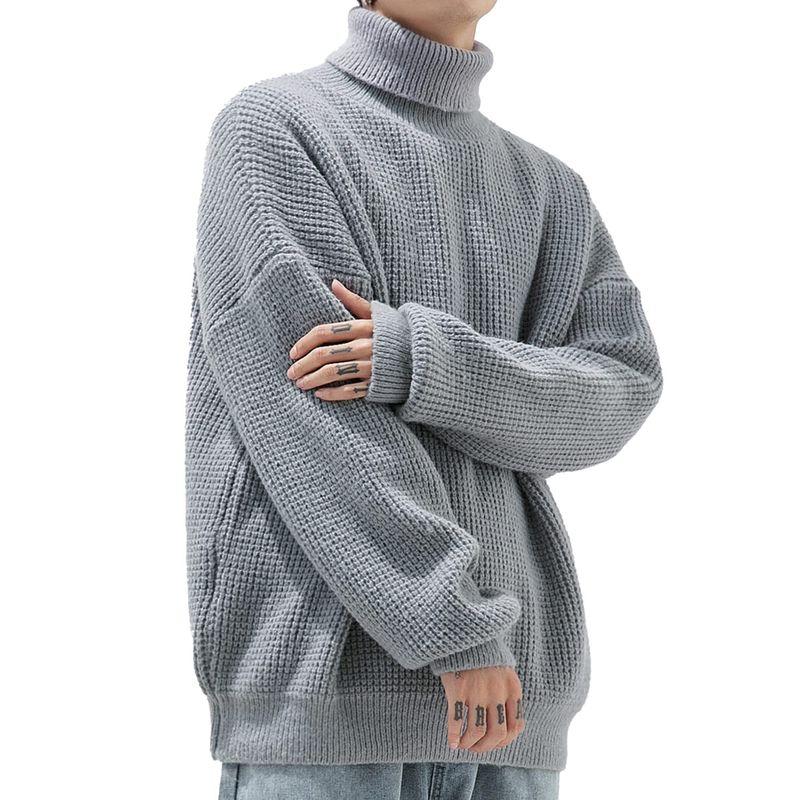 Easykode タートルネック セーター メンズ ニット あったか 冬服 上品