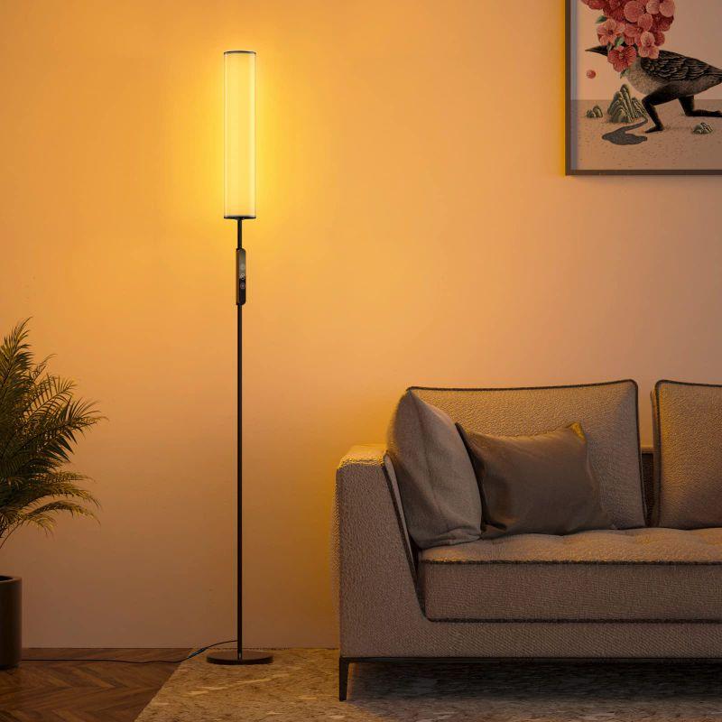 無線リモコン付きLED木製間接照明 調光タイマー機能 3W LUCKOOK LEDフロアライト 間接照明スタンドライトスマートリモコン