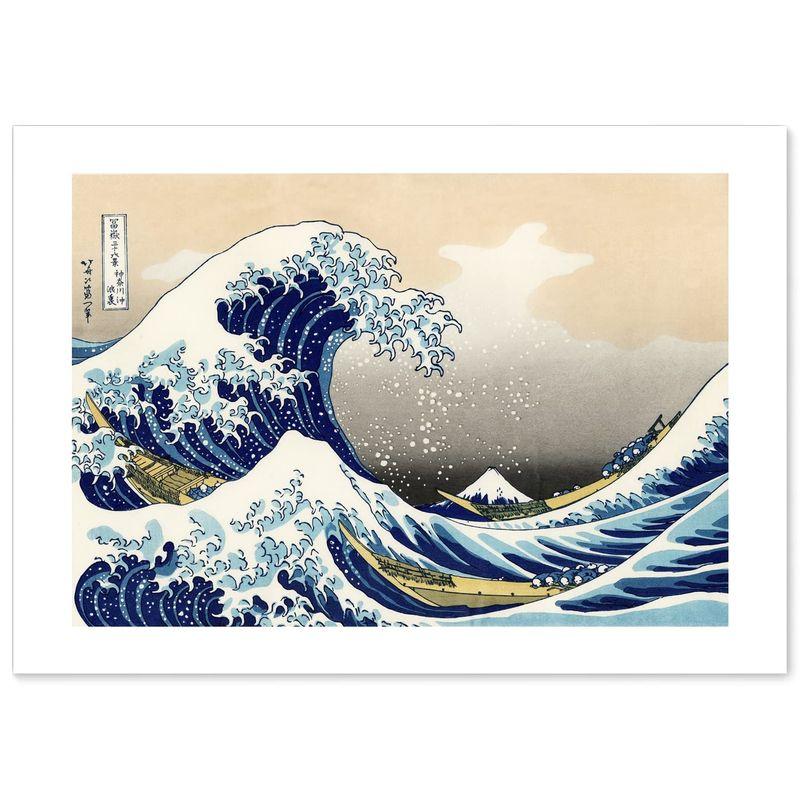 アートポスター 葛飾北斎 ポスター 『富嶽三十六景 神奈川沖浪裏(浮世絵)』 A2サイズ