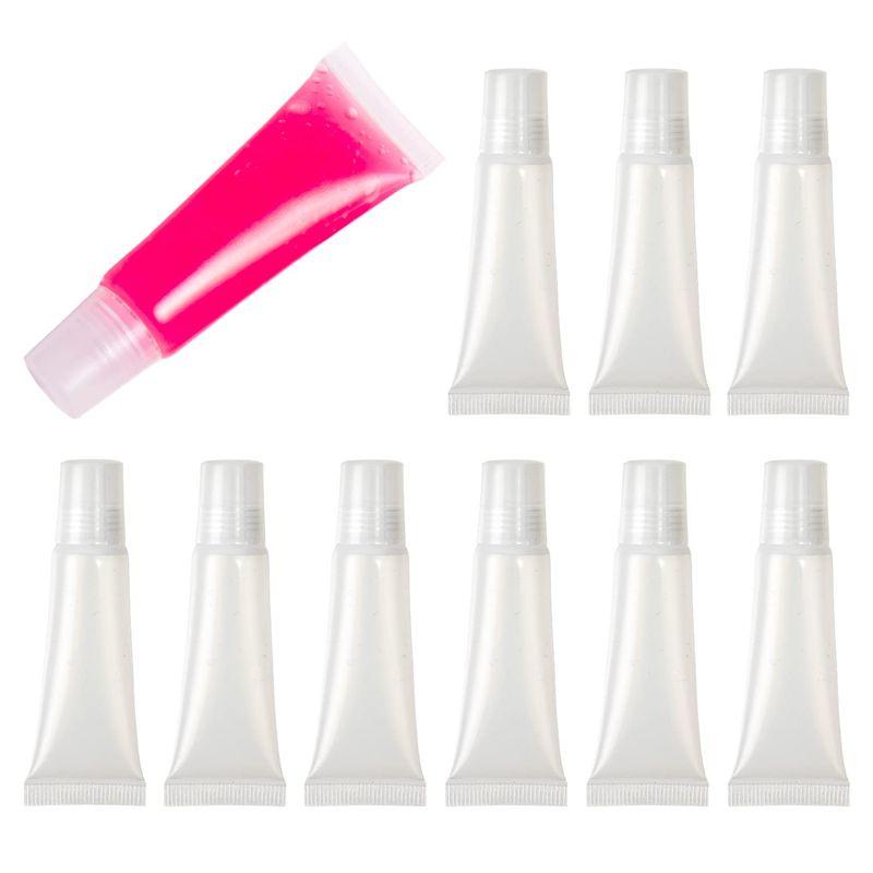 NMJ リップグロスチューブ 詰め替え チューブ 8ml 詰め替え容器 クリームケース クリア 10個セット 詰め替え容器 旅行 小分け ボ