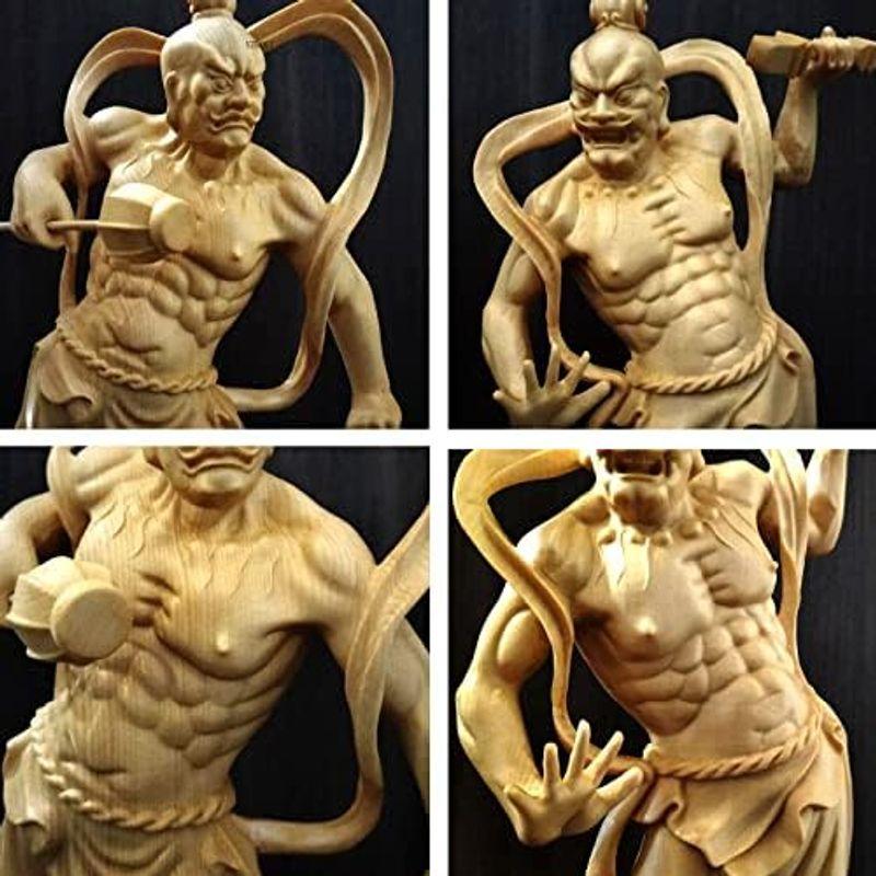 仁王像 置物 金剛力士 木彫り ヒノキ 2種セット 高さ20cm 仁王像 置物 金剛力士 木彫り 桧木（ヒノキ）仏像コレクション