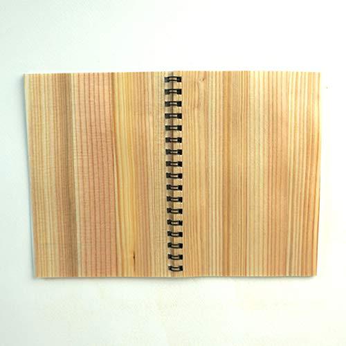 樹の表紙のノート 杉 間伐材のリングノート A6 100冊セット  お徳用