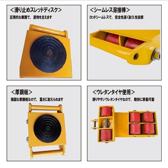 マシンローラー 6t スピードローラー 重量物用 台車 360度回転台 マシンローラー 6t スピードローラー 重量物用 台車 360度回転台