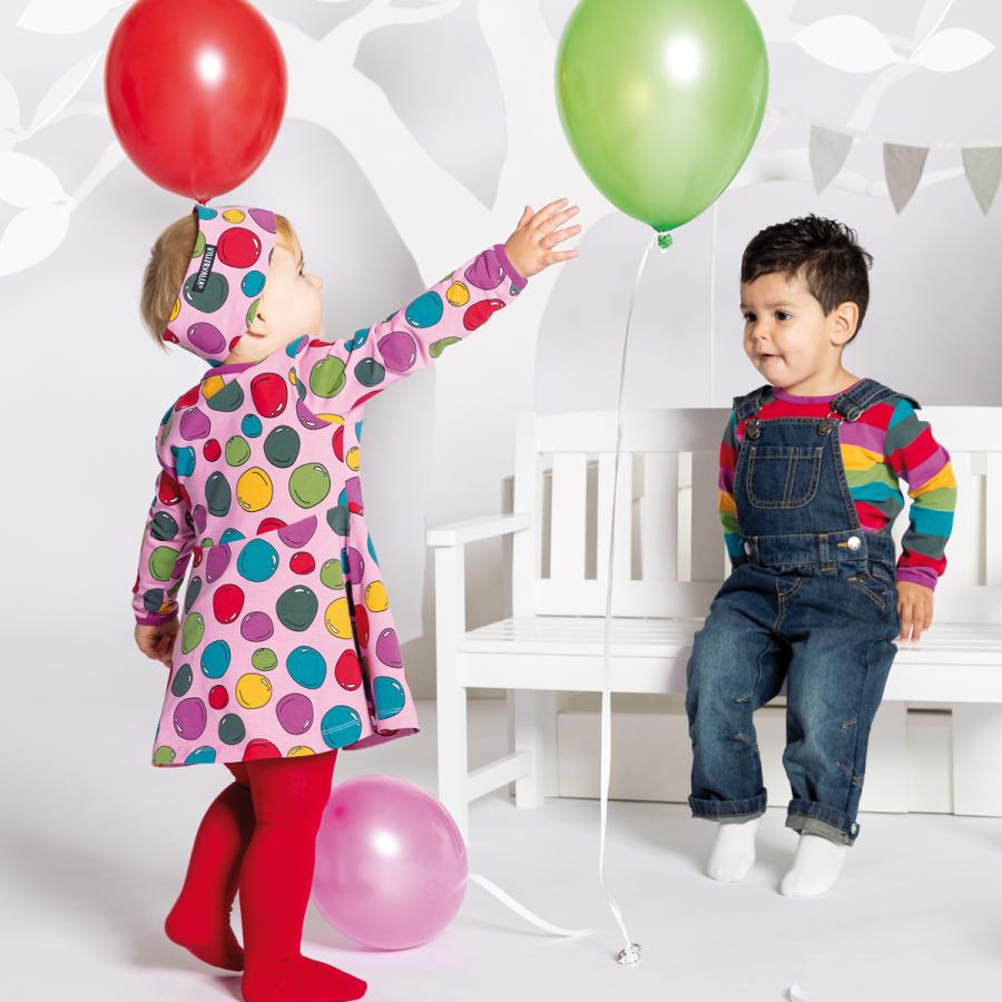 ワンピース 長袖 子供服 キッズ バブルス柄 泡 シャボン玉 ブルー ピンク Bubbles 152hw Villervalla 通販 Yahoo ショッピング