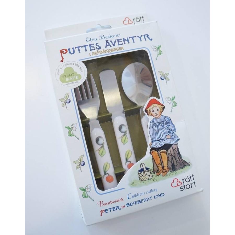 カトラリーセット フォーク ナイフ スプーン エルサベスコフ Putte ブルーベリー森でのプッテの冒険 ギフト 3309 Villervalla 通販 Yahoo ショッピング