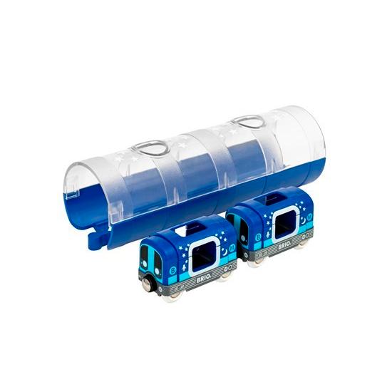 暗闇で光るトレインamp;トンネル 電車 ブリオ おもちゃ 電車 BRIO北欧