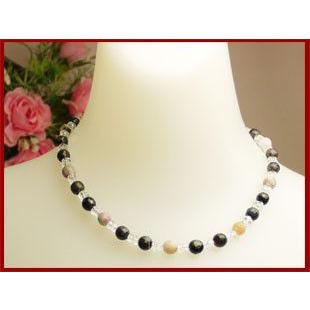 ネックレス トルマリン 水晶 32面カット パワーストーン 龍山寺 祈願済 |  | 02