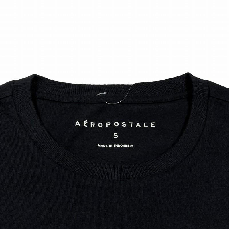 エアロポステール AEROPOSTALE メンズ Men's 半袖 Tシャツ Aero NYC Box Logo Appliqu? Graphic Tee ブラック Black｜vinaoutfitters｜03