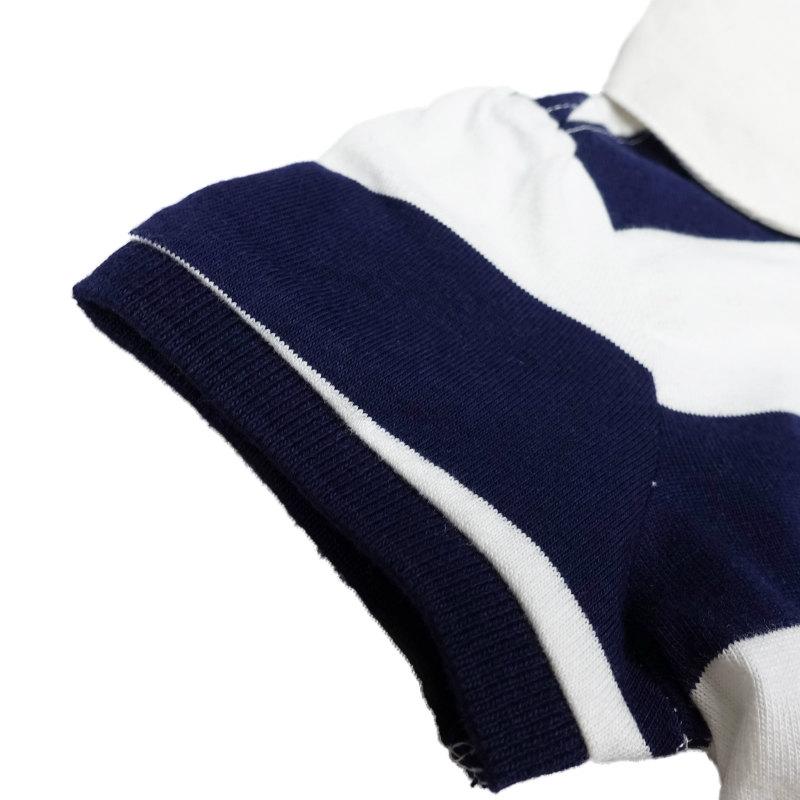 (ラルフローレン)RALPH LAUREN ベビー 女の子 半袖 ラガーシャツ ドレス ブルマ Cotton Jersey Rugby Dress French ネイビー ホワイト Navy/White｜vinaoutfitters｜04