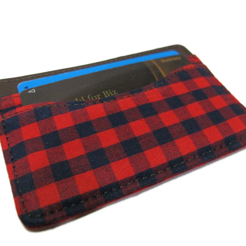 ジェイクルー J.Crew メンズ Men's カードケース Fabric Card Holder ブルー レッド Blue Red Rock｜vinaoutfitters｜05