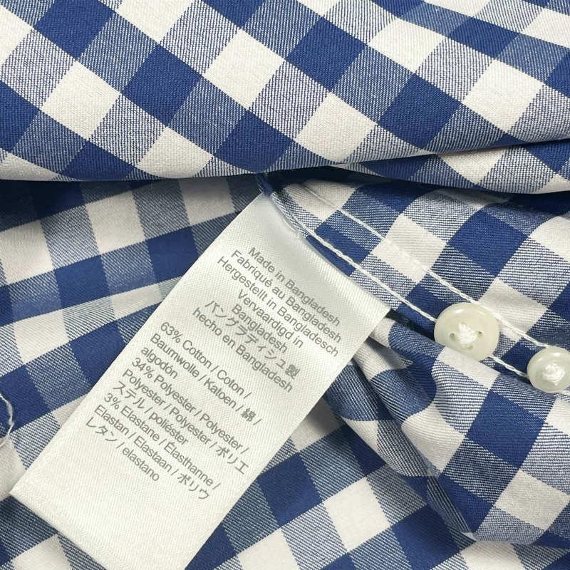 ジェイクルー J.Crew メンズ Men’s 長袖 シャツ スリムフィット Performance Twill Shirt in Plaid アストロールブルー ホワイト｜vinaoutfitters｜05