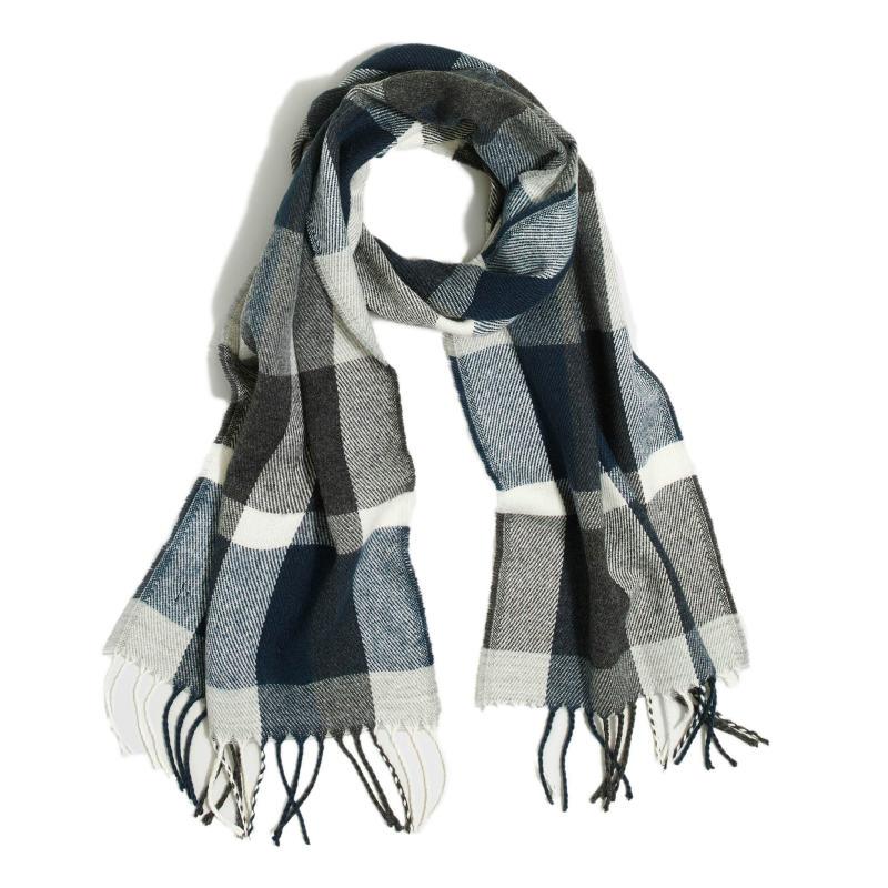 ジェイクルー J.Crew メンズ Men's スカーフ マフラー Plaid Scarf ブルー グレー Blue Grey JCSC11