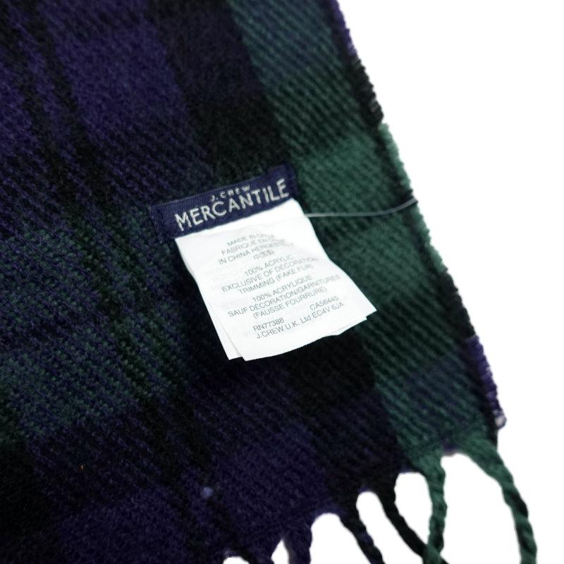 ジェイクルー マーカンタイル J.Crew Mercantile メンズ Men's マフラー Plaid Scarf ブラックウォッチ Blackwatch｜vinaoutfitters｜04