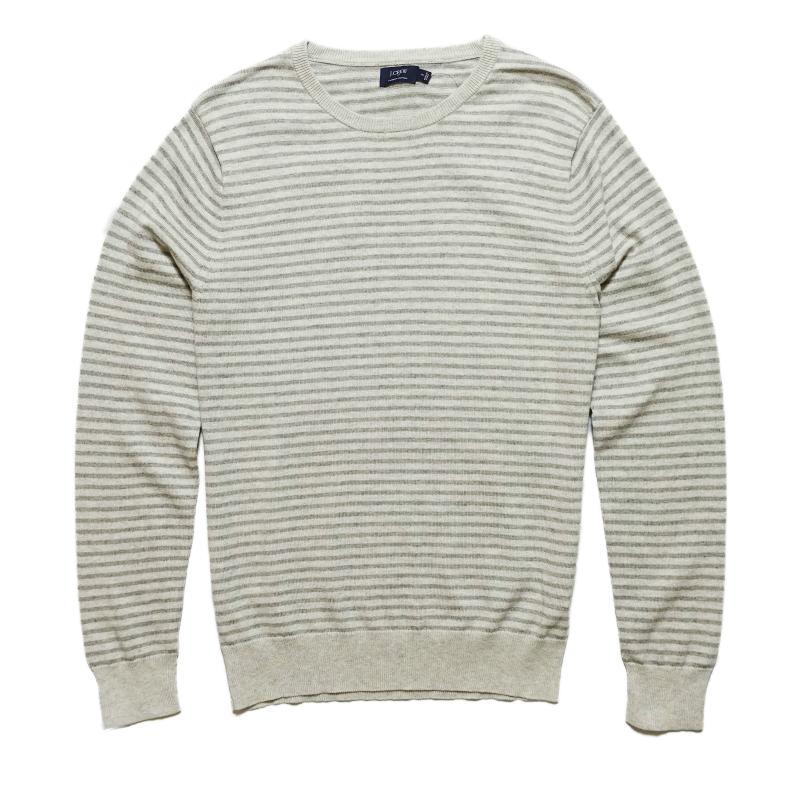 ジェイクルー J.Crew Mens メンズ セーター Harbor Cotton Stripe Crewneck Sweater ヘザー