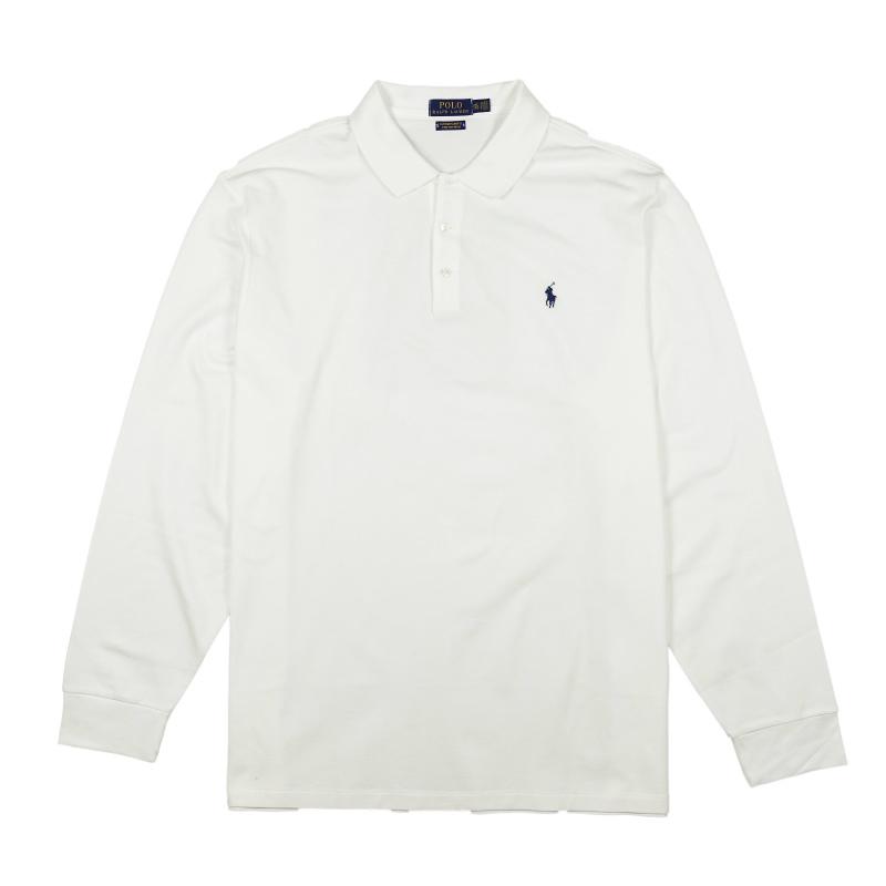 サイズM ポロ・ラルフ・ローレン 長袖ポロシャツ ホワイト POLO RALPH LAUREN（ポロ・ラルフローレン） ポロ ラルフローレン