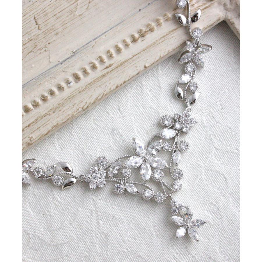 ヴァンテーヌ チョーカー ネックレス フラワー キュービックジルコニア