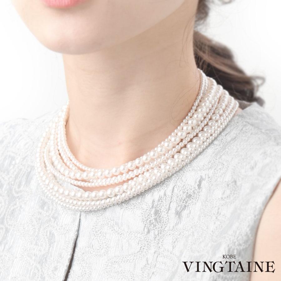 ネックレス 8連 パール チョーカー 結婚式 2次会 パーティーc3039入学式 入園式 冠婚葬祭 アクセサリーshop レディース かわいい C3039 神戸ヴァンテーヌ ヤフー店 通販 Yahoo ショッピング