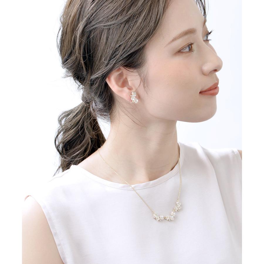 ネックレス フラワー パステルカラー お花 シェル風 上品 大人可愛い ネックレス フラワー パステルカラー お花 シェル風 上品 大人可愛い