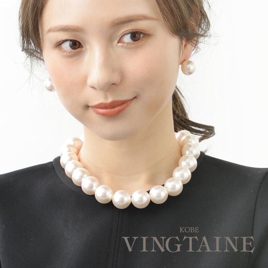 ネックレス 大粒 パール ショート レトロ 結婚式 二次会 大ぶり 女性 レディース パーティー C3286 C3286 神戸ヴァンテーヌ ヤフー店 通販 Yahoo ショッピング