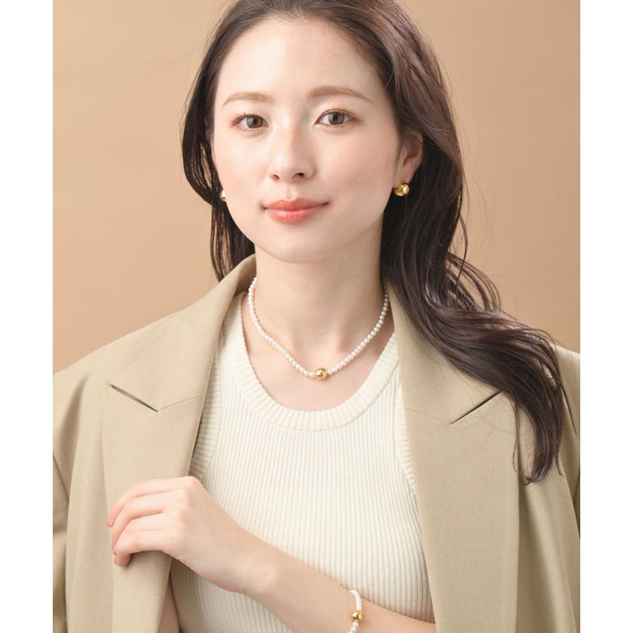 ヴァンテーヌ マグネットクラスプ 天然石ビーズネックレス シンプル