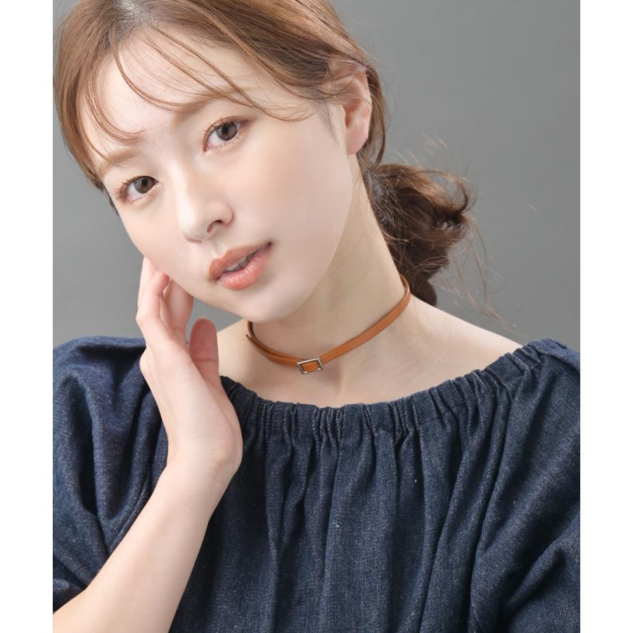 ヴァンテーヌ 本革ベルト レザーチョーカー ネックレス 2way
