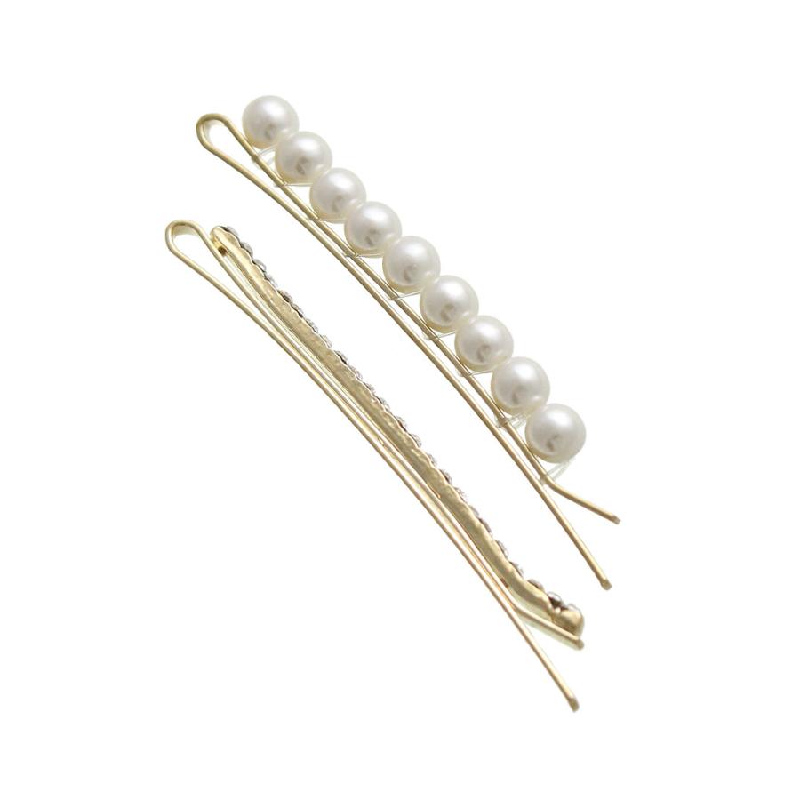 ヴァンテーヌ 2点20％OFFクーポン対象 ヘアピン パール ラインストーン