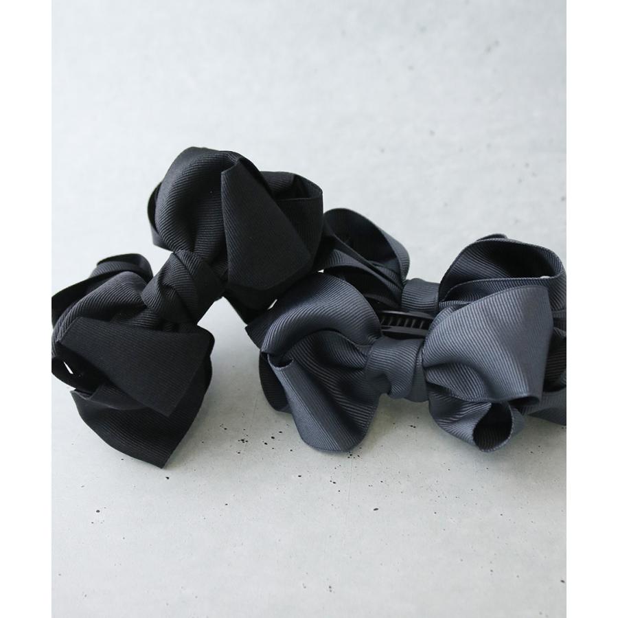 ヴァンテーヌ バナナクリップ リボン ボリューム ヘアアクセサリー