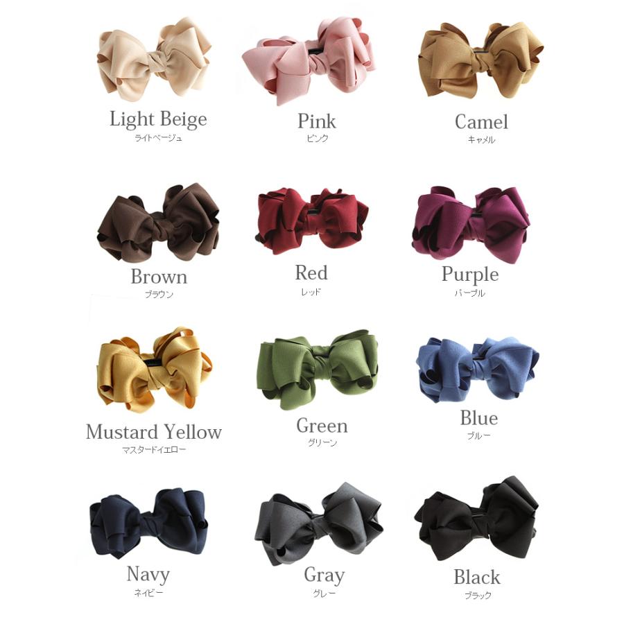 ヴァンテーヌ バナナクリップ リボン ボリューム ヘアアクセサリー