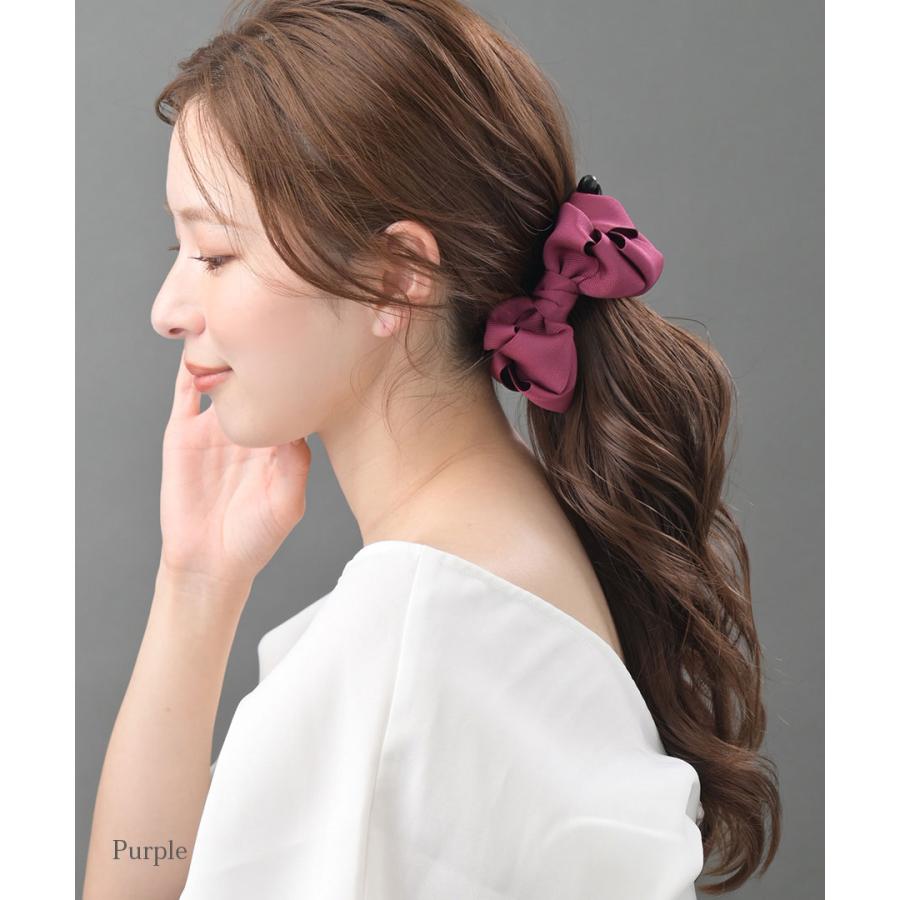 ヴァンテーヌ バナナクリップ リボン ボリューム ヘアアクセサリー